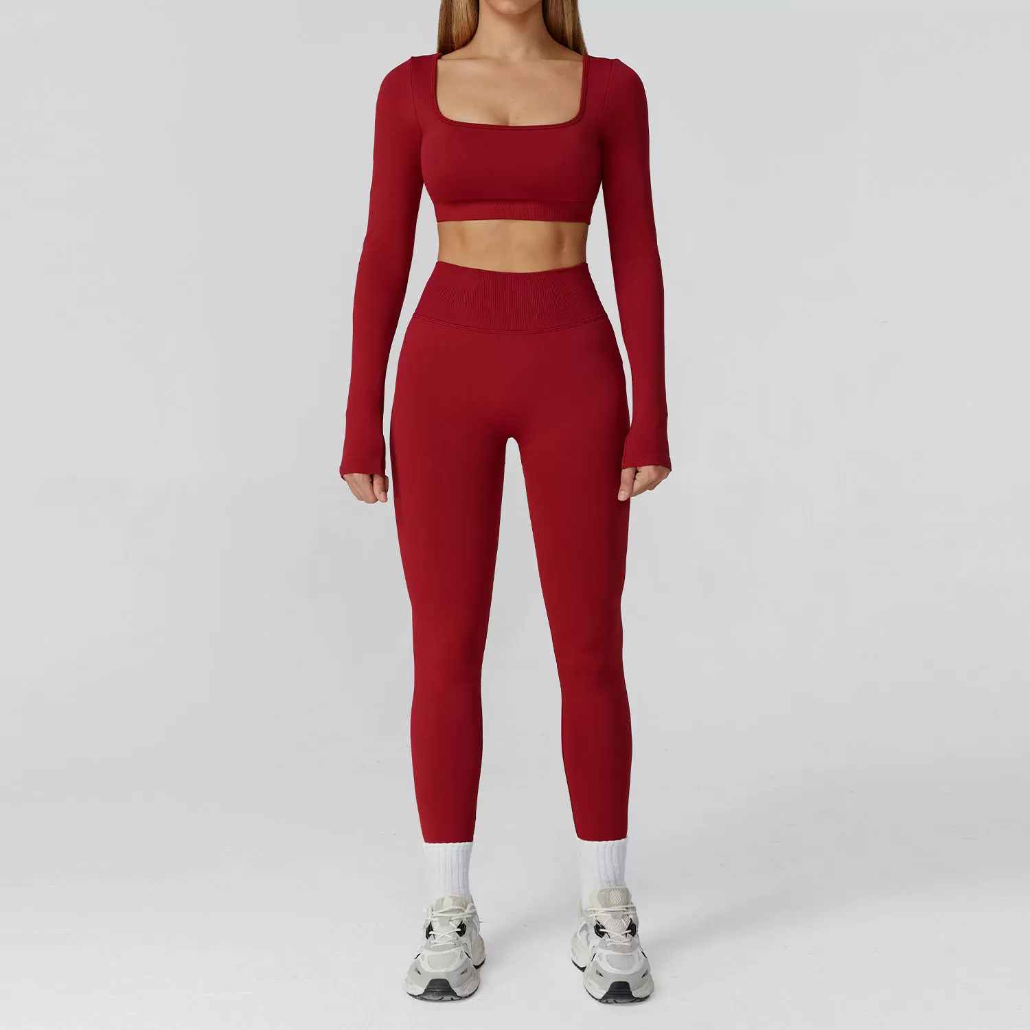 Mangas largas rojas + leggings
