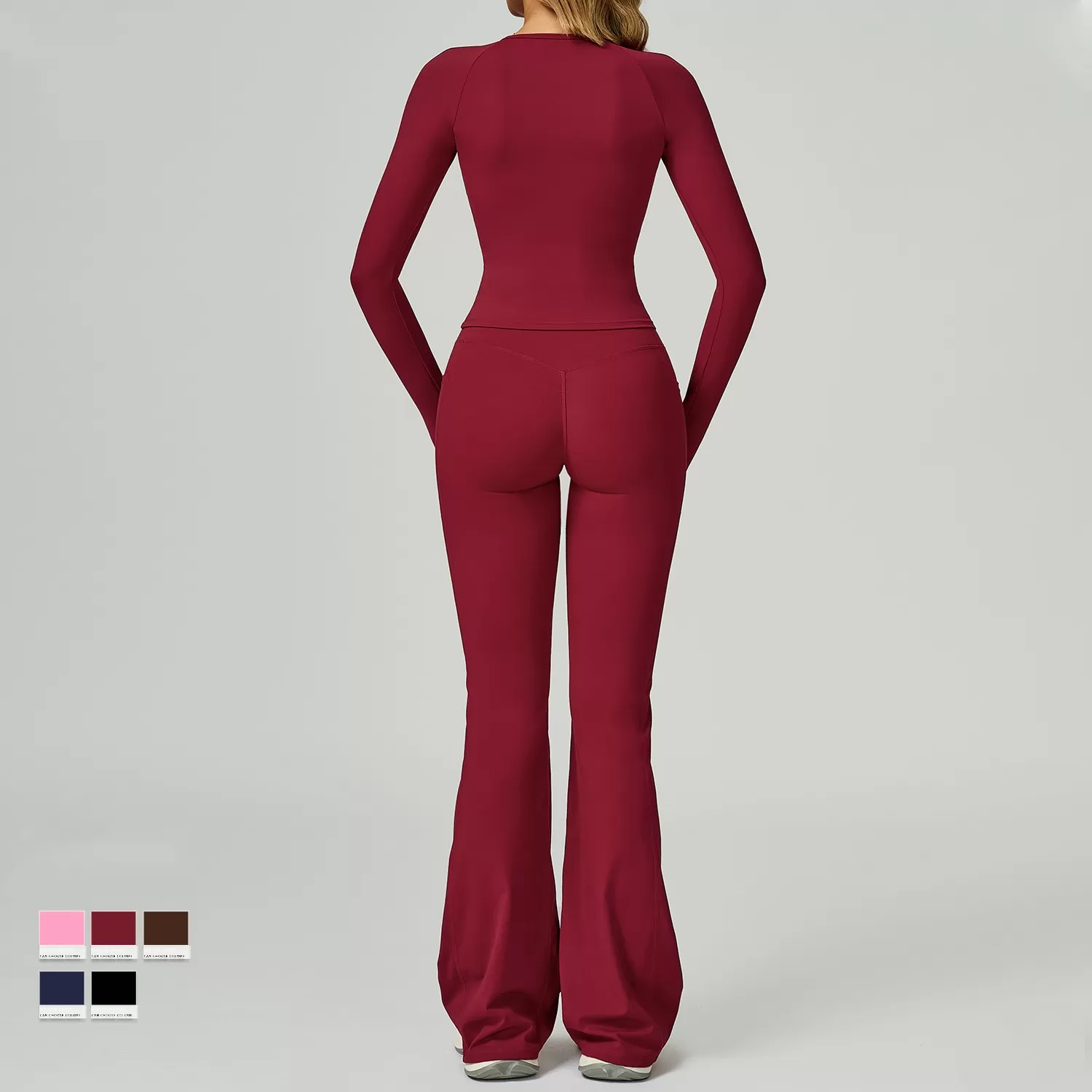Conjuntos de yoga para mujer, primavera y verano, manga larga, ropa de yoga avanzada, FGBTZ2030