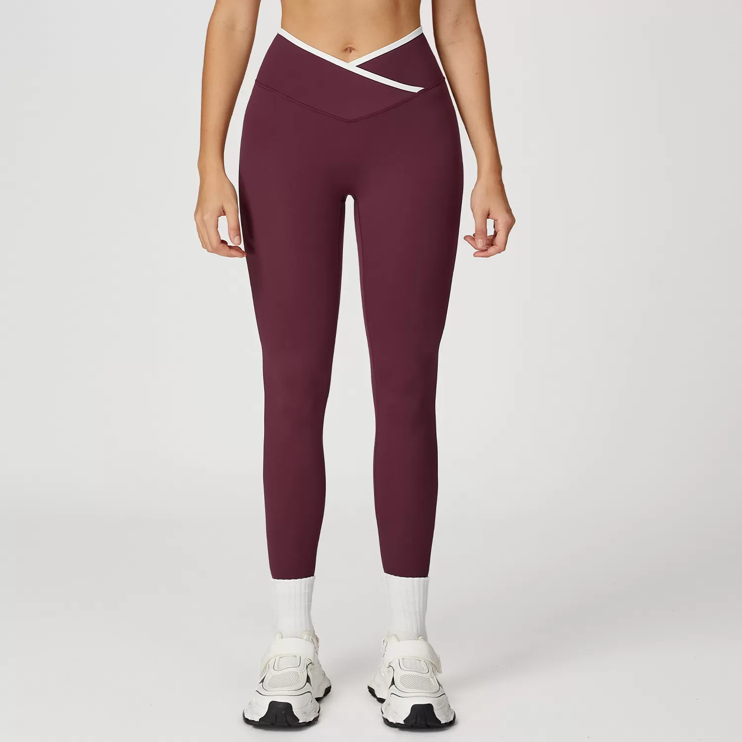 Leggings color magenta oscuro