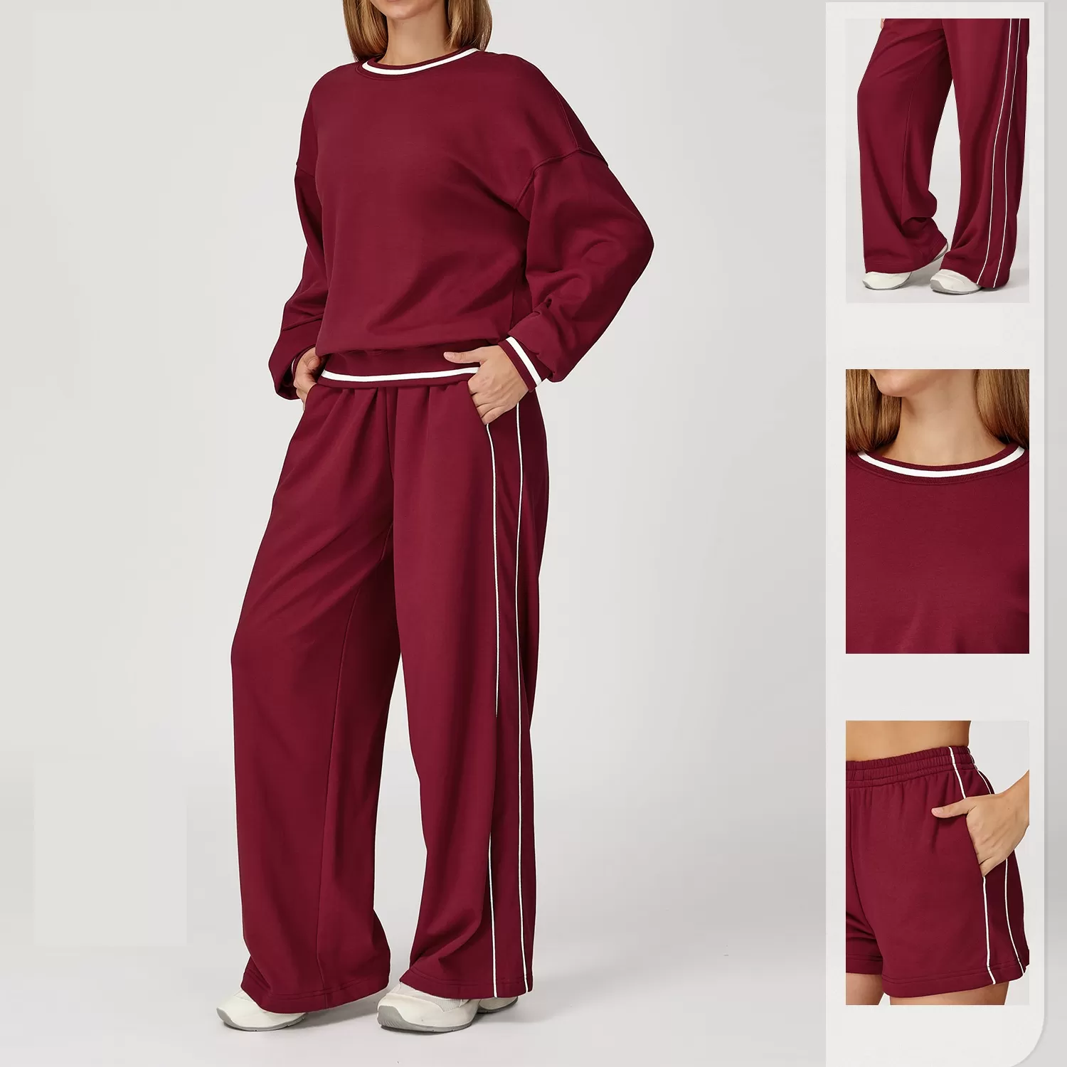 Conjunto deportivo de manga larga para fitness y yoga, para gimnasio, jogging, sudadera, conjuntos deportivos de yoga, FGBTZ7028