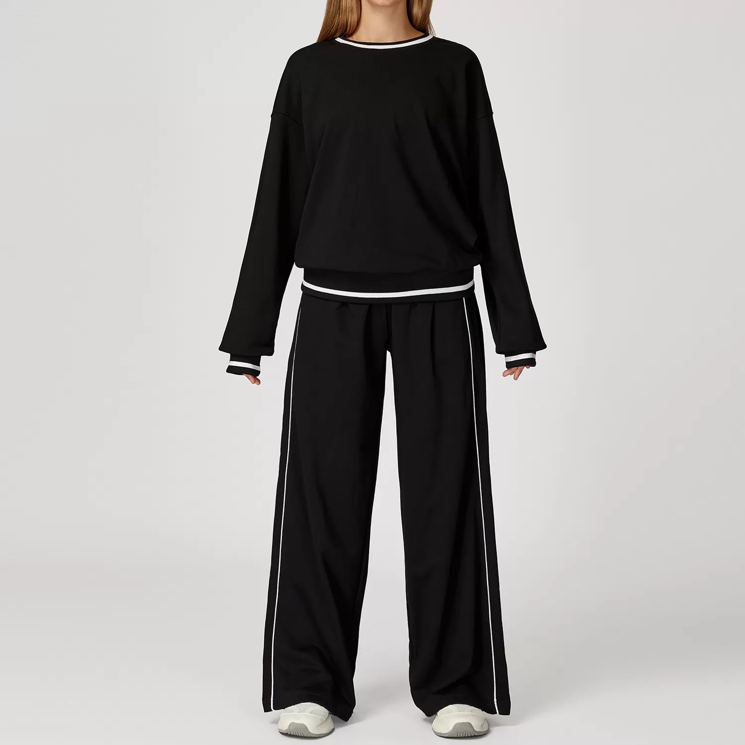 Conjunto deportivo de manga larga para fitness y yoga, para gimnasio, jogging, sudadera, conjuntos deportivos de yoga, FGBTZ7028