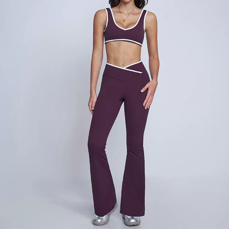 Conjuntos de ropa deportiva para gimnasio y yoga, sin costuras, para mujer, FGBTZ8843