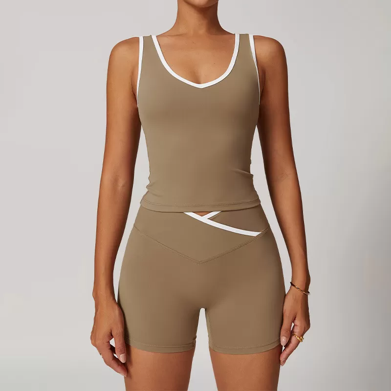 Conjuntos de ropa deportiva para gimnasio y yoga, sin costuras, para mujer, FGBTZ8843