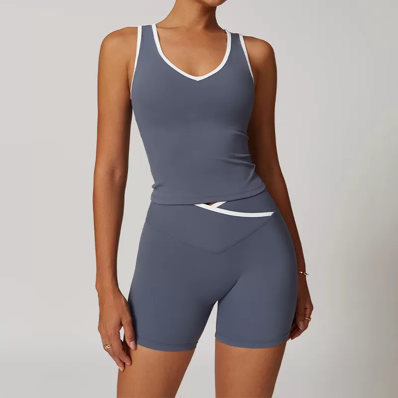 Conjuntos de ropa deportiva para gimnasio y yoga, sin costuras, para mujer, FGBTZ8843