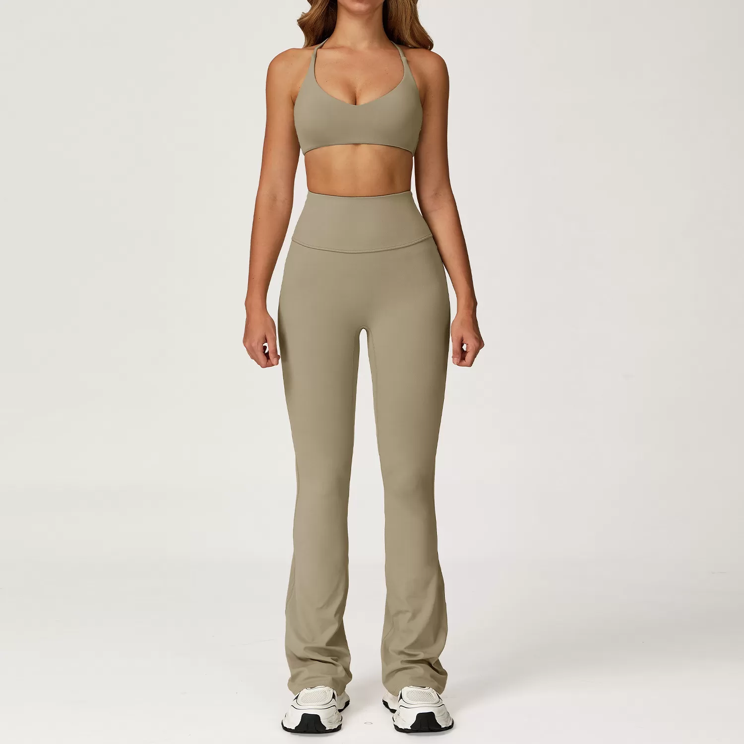 Conjunto de yoga deportivo suave de cuatro piezas para mujer, ropa deportiva para gimnasio y fitness, FGBTZ8232