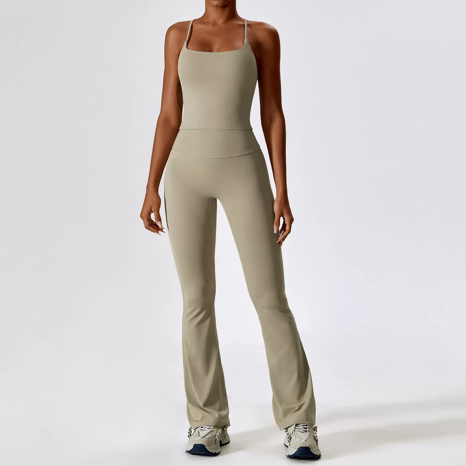 Conjunto de yoga deportivo suave de cuatro piezas para mujer, ropa deportiva para gimnasio y fitness, FGBTZ8232