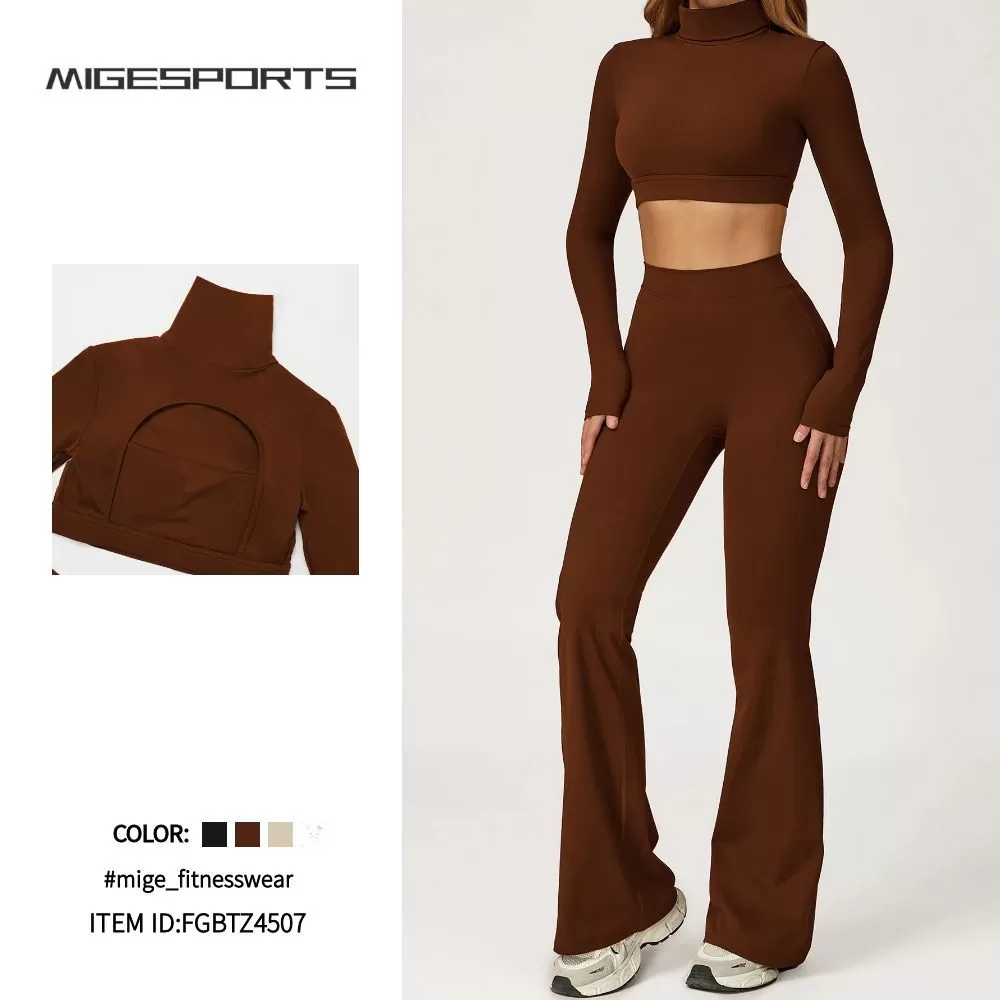 Conjunto de yoga de 4 piezas, ropa deportiva, sujetador deportivo elástico, leggings para levantar glúteos, conjunto de entrenamiento para mujer FGBTZ4507