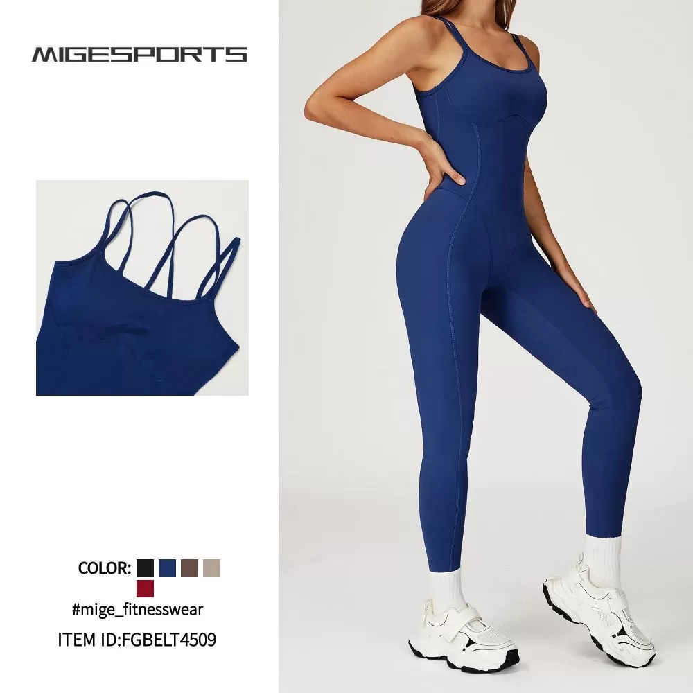 Ropa deportiva para mujer, control de abdomen, ajustada, sexy, para yoga, fitness, mono de una pieza, mono deportivo FGBELT4509
