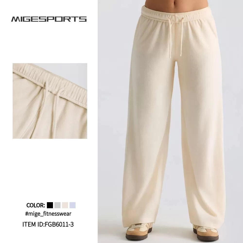 Pantalones deportivos holgados de cintura alta para mujer, personalizados al por mayor, FGB6011-3