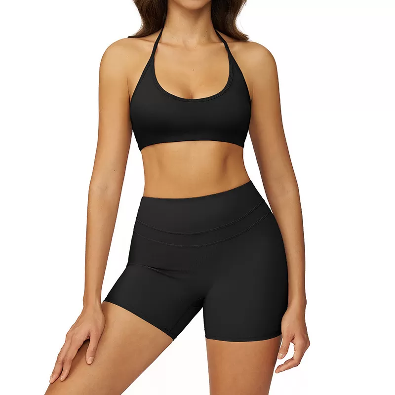 Conjuntos de sujetador y pantalones cortos deportivos para mujer, ropa deportiva para ejercicio y yoga, FGBTZ3109