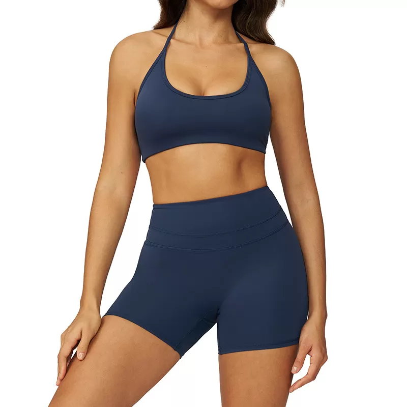 Conjuntos de sujetador y pantalones cortos deportivos para mujer, ropa deportiva para ejercicio y yoga, FGBTZ3109