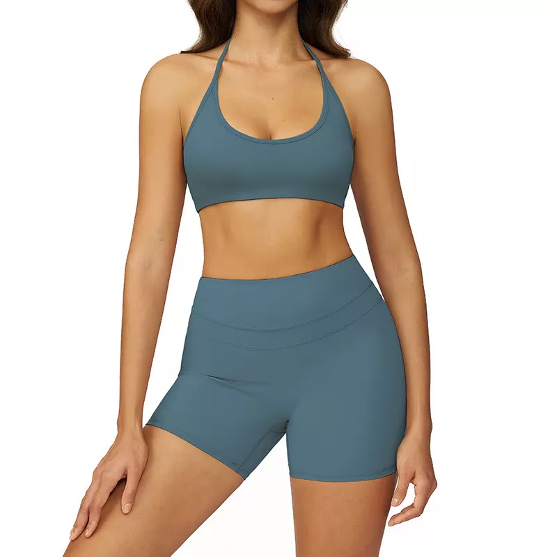 Conjuntos de sujetador y pantalones cortos deportivos para mujer, ropa deportiva para ejercicio y yoga, FGBTZ3109