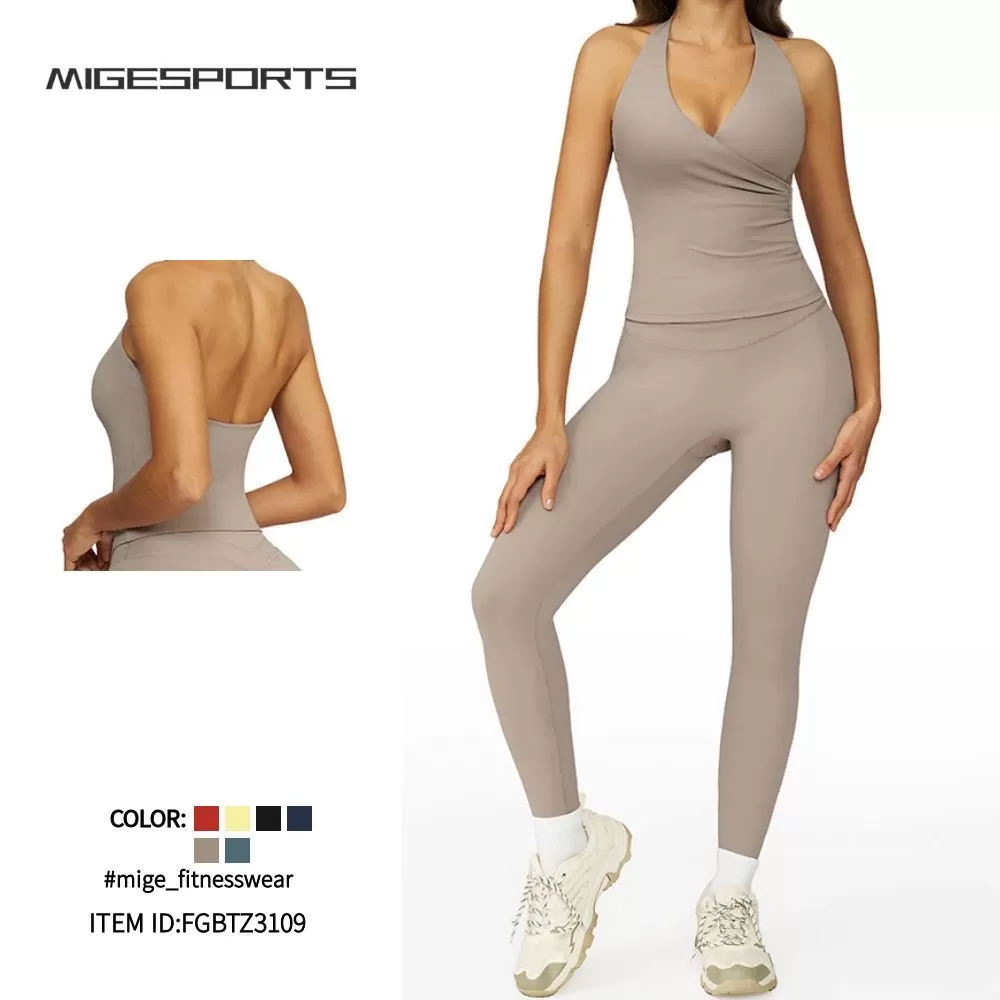 Conjuntos de yoga deportivos y fitness de secado rápido, duraderos, FGBTZ3109