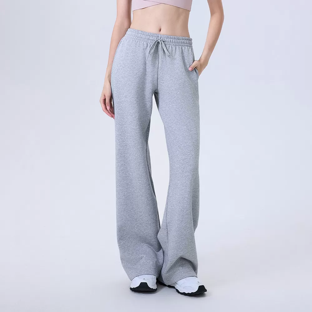 Pantalones de yoga para mujer, informales, rectos, con cintura elástica, holgados, FGBCK5642