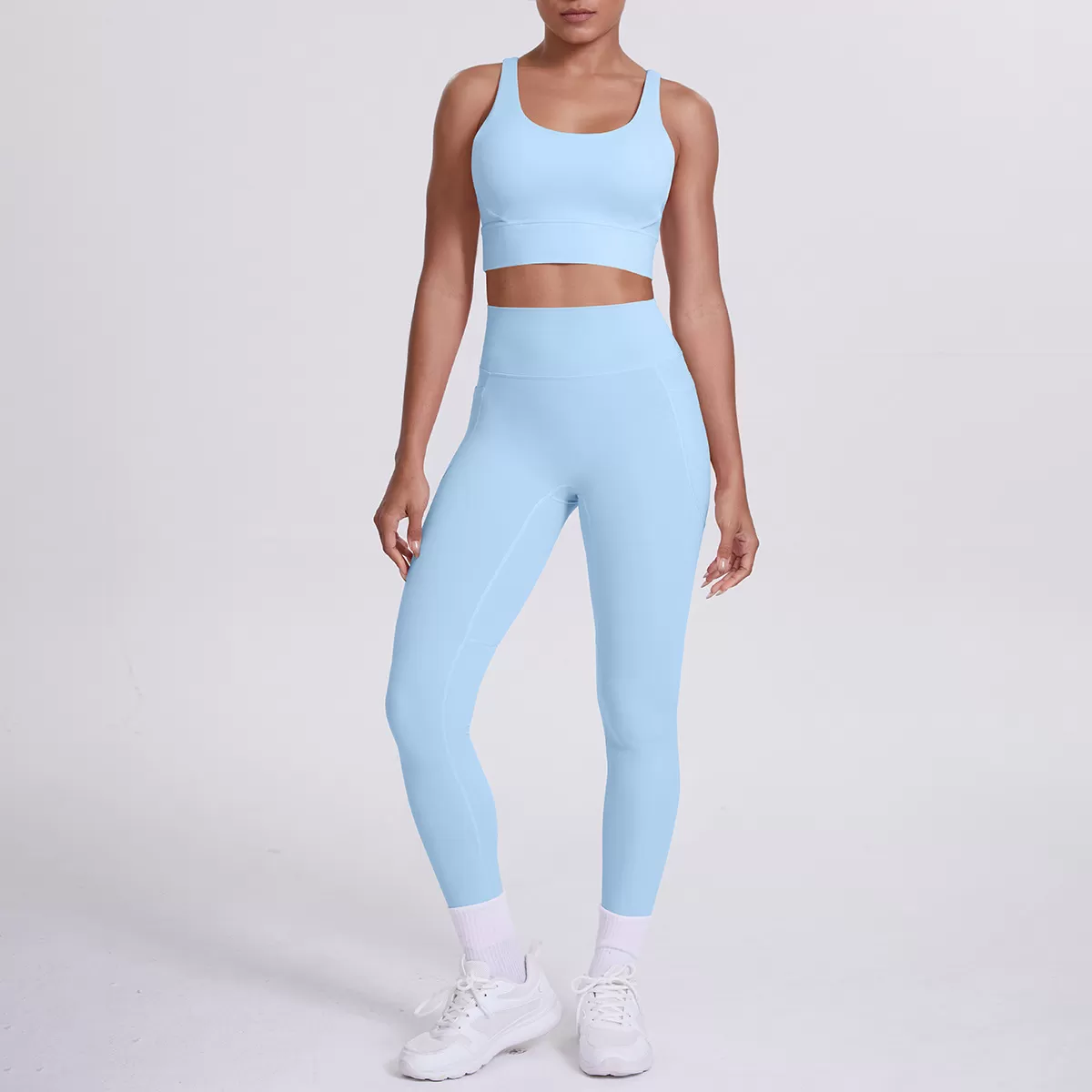 Conjunto deportivo de 2 piezas para mujer, ropa deportiva, conjuntos de yoga, conjuntos de entrenamiento para mujer FGB7113+7108