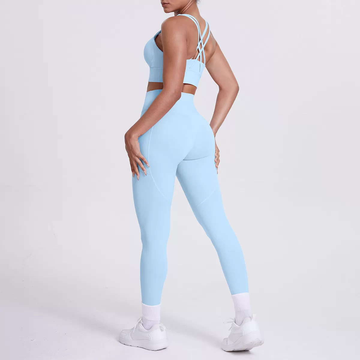 Conjunto deportivo de 2 piezas para mujer, ropa deportiva, conjuntos de yoga, conjuntos de entrenamiento para mujer FGB7113+7108