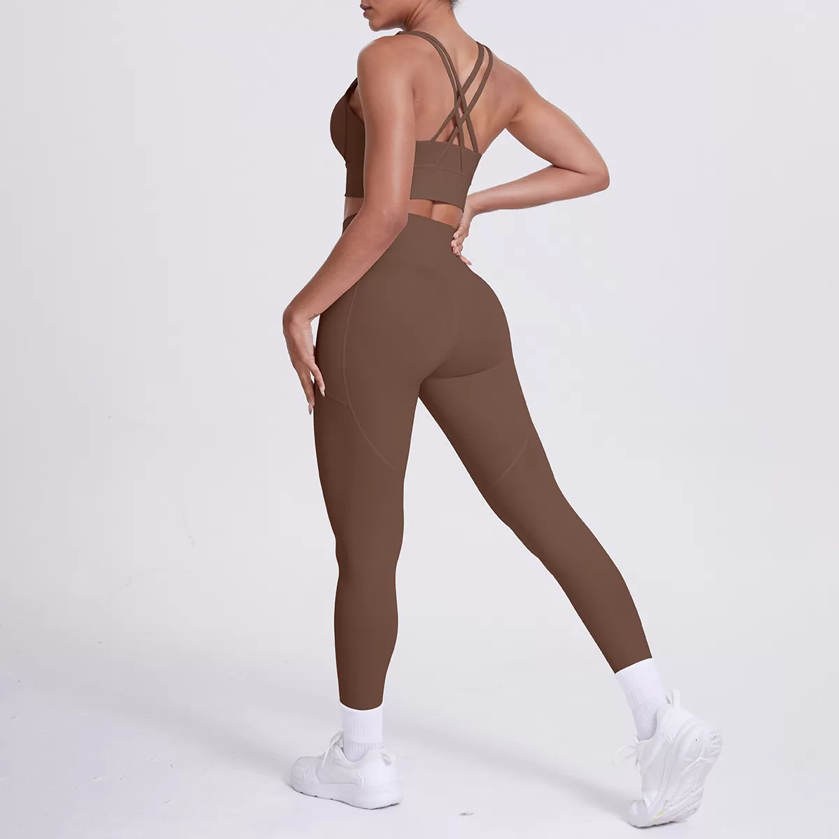 Conjunto deportivo de 2 piezas para mujer, ropa deportiva, conjuntos de yoga, conjuntos de entrenamiento para mujer FGB7113+7108