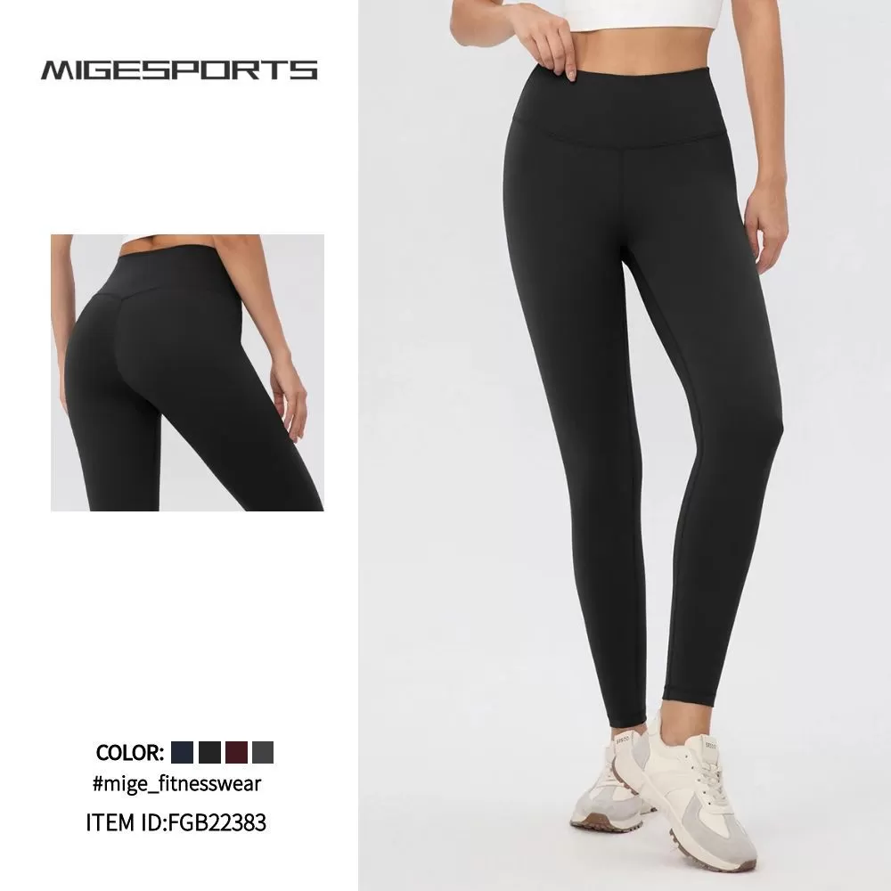 Leggings de forro polar para mujer, de cintura alta, cálidos para invierno, ideales para yoga y entrenamiento. Leggings con control de abdomen FGB22383