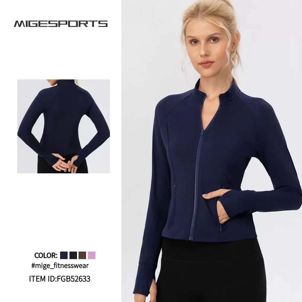 Chaqueta deportiva de otoño para mujer, para pilates, gimnasio, GB52633