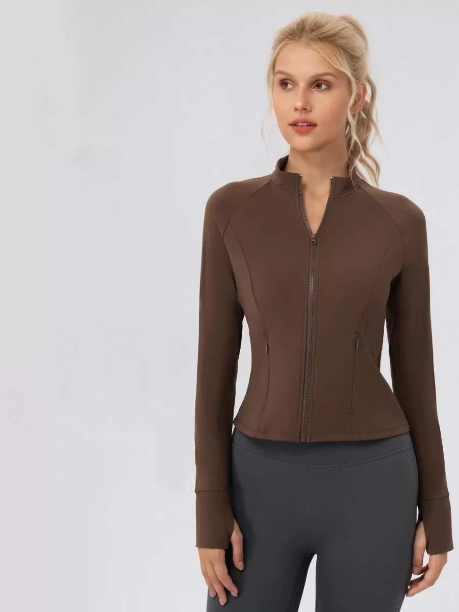 Chaqueta deportiva de otoño para mujer, para pilates, gimnasio, GB52633