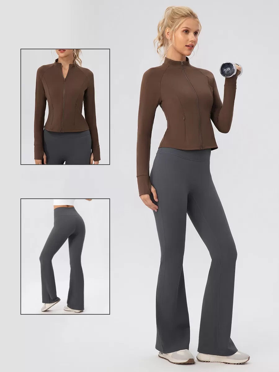 Chaqueta deportiva de otoño para mujer, para pilates, gimnasio, GB52633