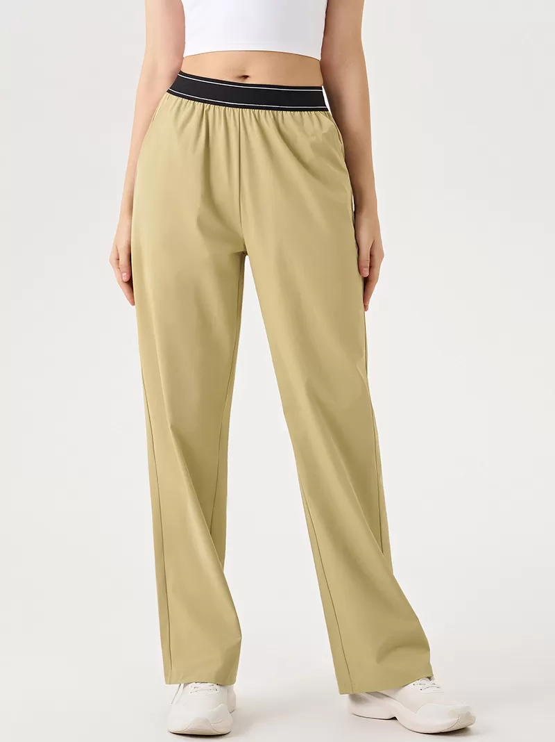 Pantalones deportivos holgados de pierna ancha para mujer, ideales para correr, hacer ejercicio o yoga. FGBK6578