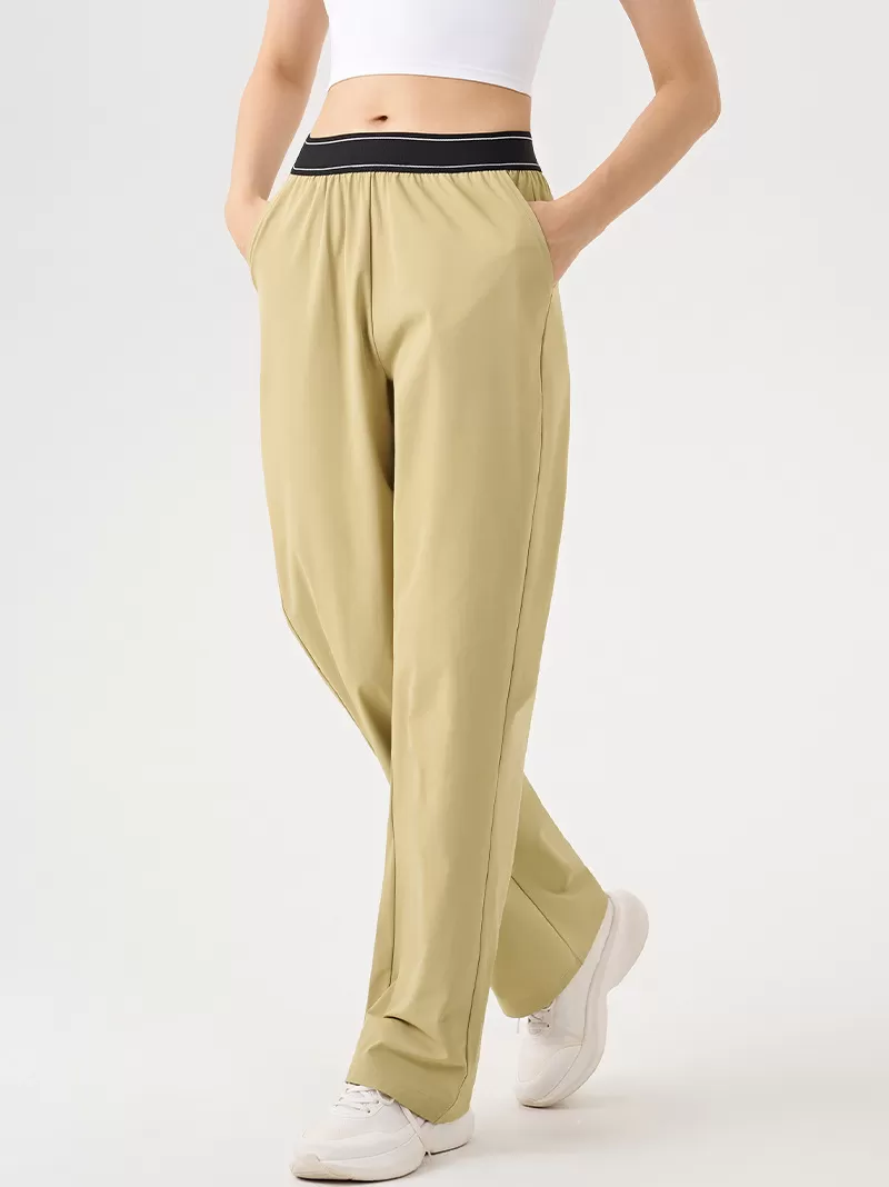 Pantalones deportivos holgados de pierna ancha para mujer, ideales para correr, hacer ejercicio o yoga. FGBK6578