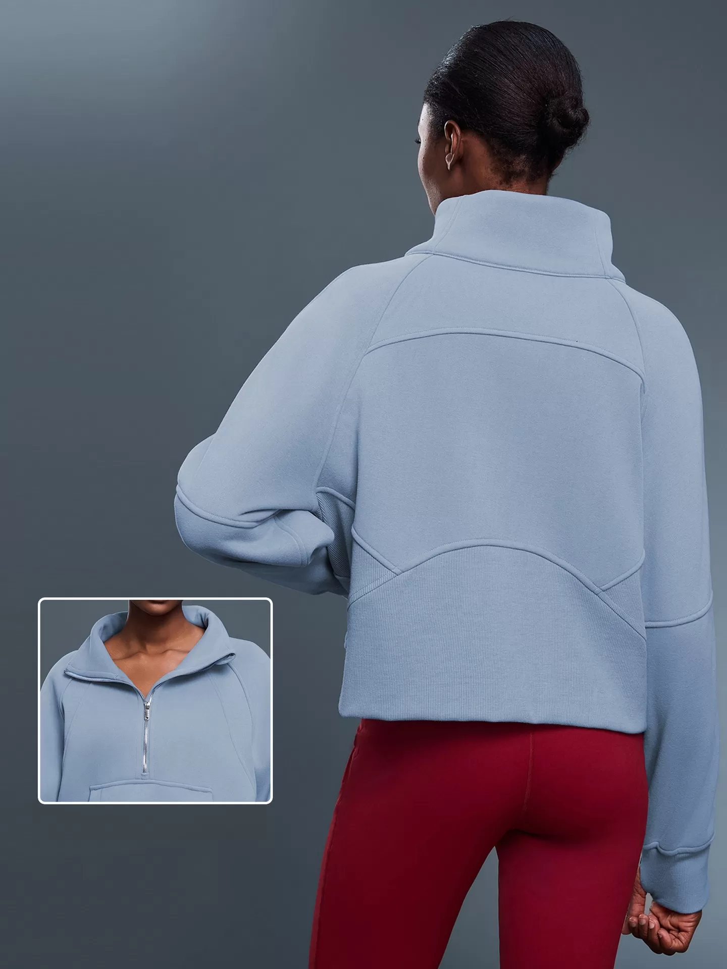 Chaqueta deportiva transpirable con cremallera, ideal para gimnasio, fitness y yoga. Diseño ajustado, elástico y suave, con bolsillos. Modelo FGBD25131