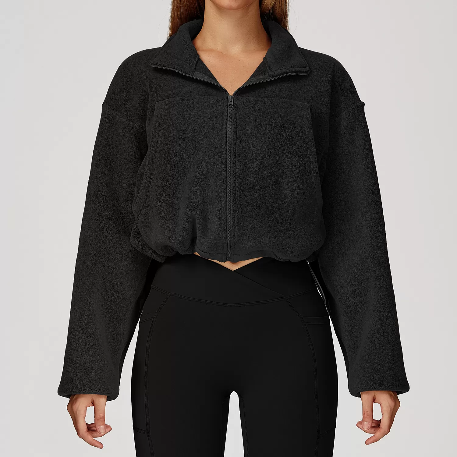 Chaquetas deportivas personalizadas para mujer, ideales para actividades al aire libre, fitness, yoga, gimnasio y running. Modelo FGBEWT2053.