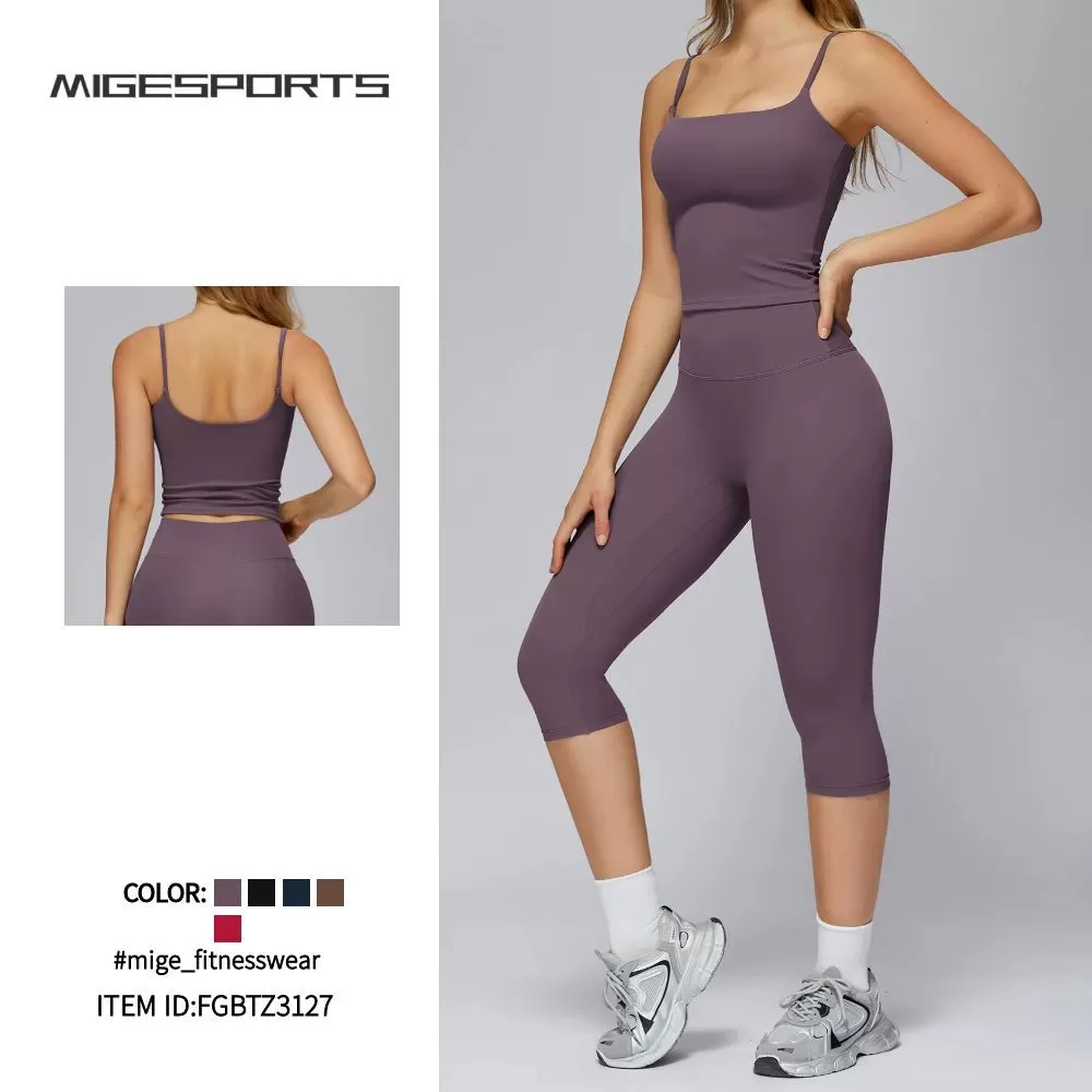 Conjunto de yoga sin costuras, elástico y de moda, ideal para fitness y entrenamiento, perfecto para mujeres FGBTZ3127