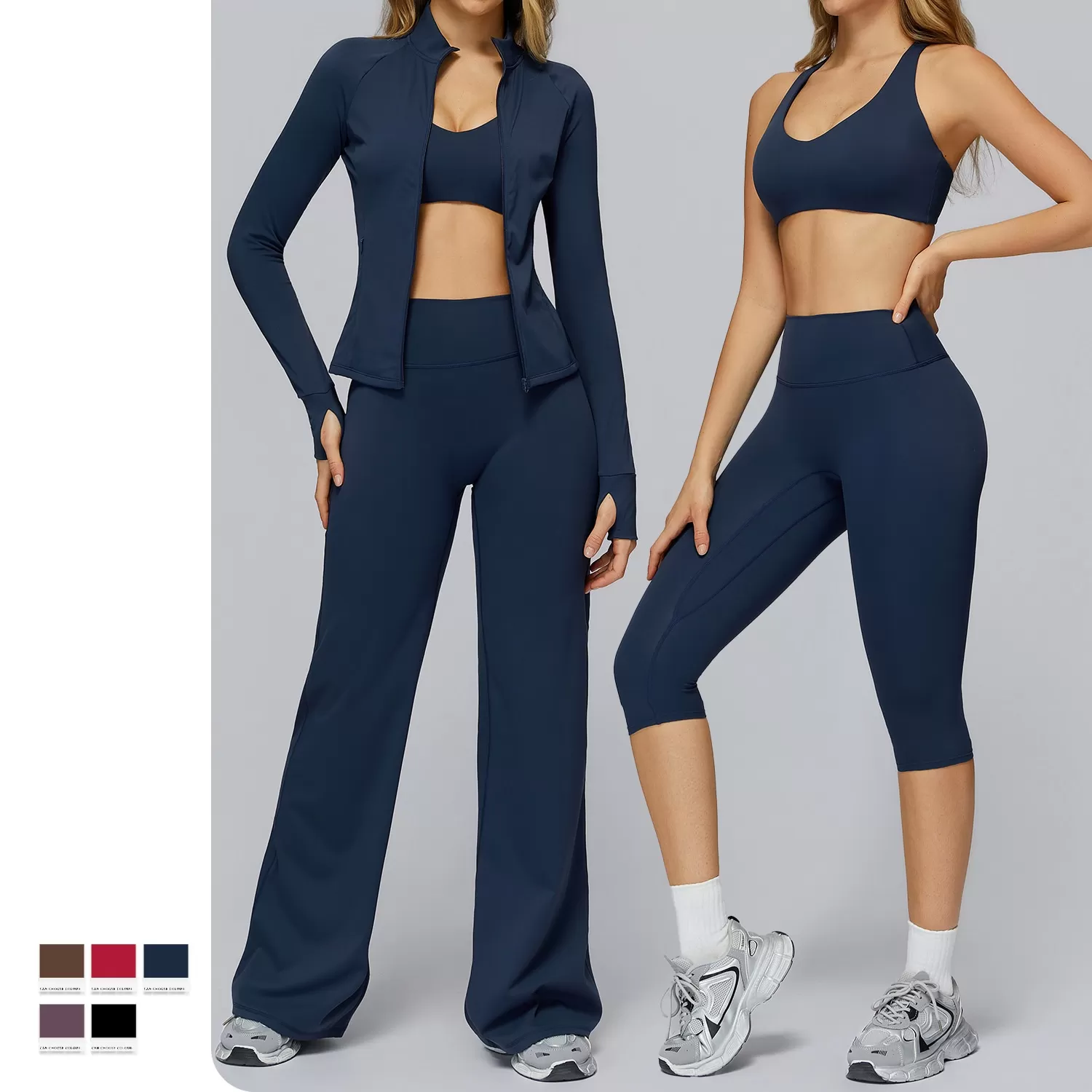 Conjunto de yoga sin costuras, elástico y de moda, ideal para fitness y entrenamiento, perfecto para mujeres FGBTZ3127