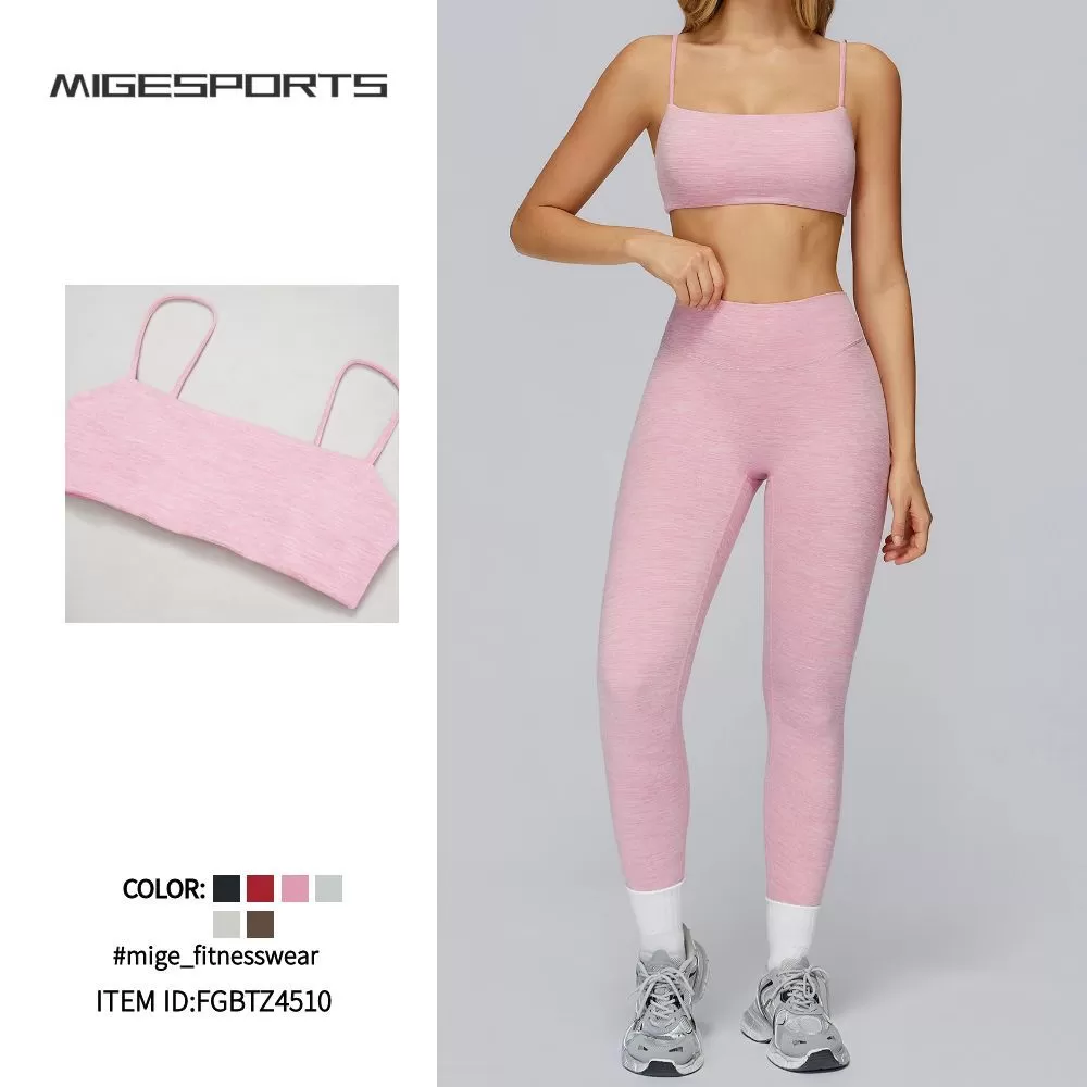 Conjunto deportivo de yoga suave y activo de dos piezas para mujer FGBTZ4510