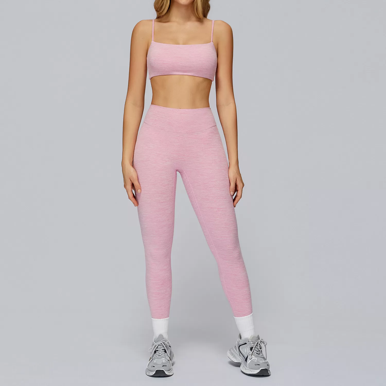 Conjunto deportivo de yoga suave y activo de dos piezas para mujer FGBTZ4510