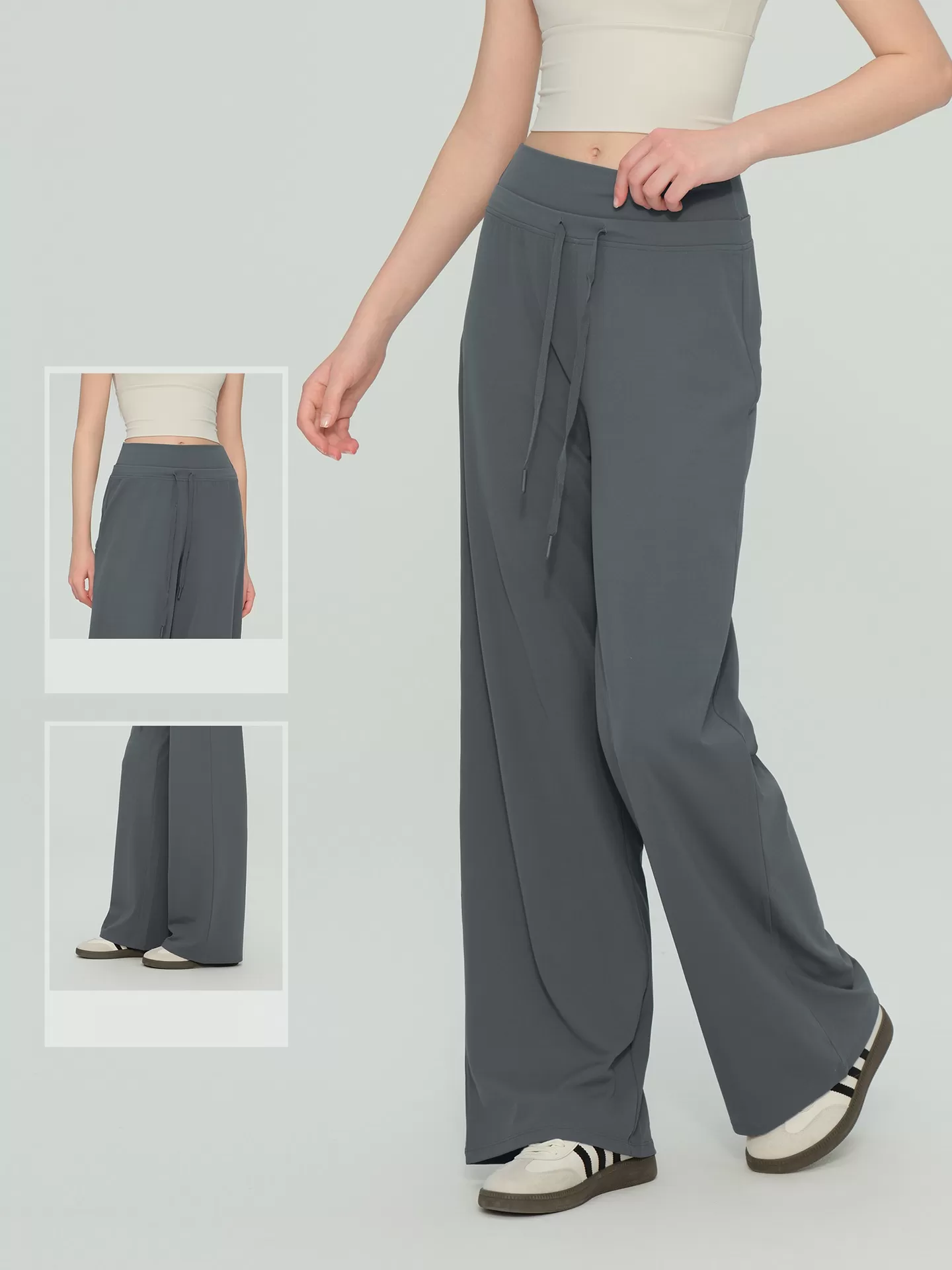 Pantalones de yoga de alta elasticidad, cintura alta, realzadores de cadera, sin marcas incómodas, tejido polar para ejercicio FGBCK53012