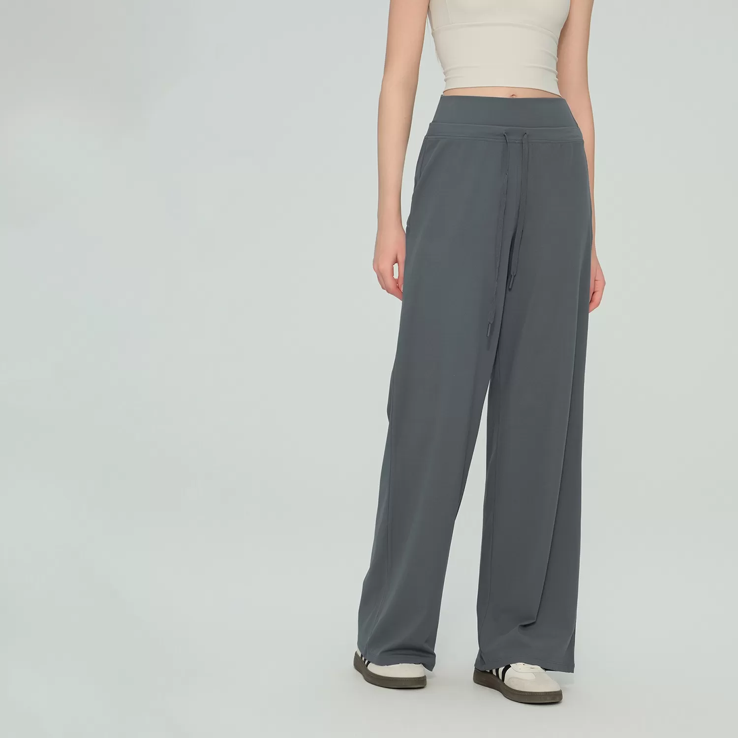 Pantalones de yoga de alta elasticidad, cintura alta, realzadores de cadera, sin marcas incómodas, tejido polar para ejercicio FGBCK53012