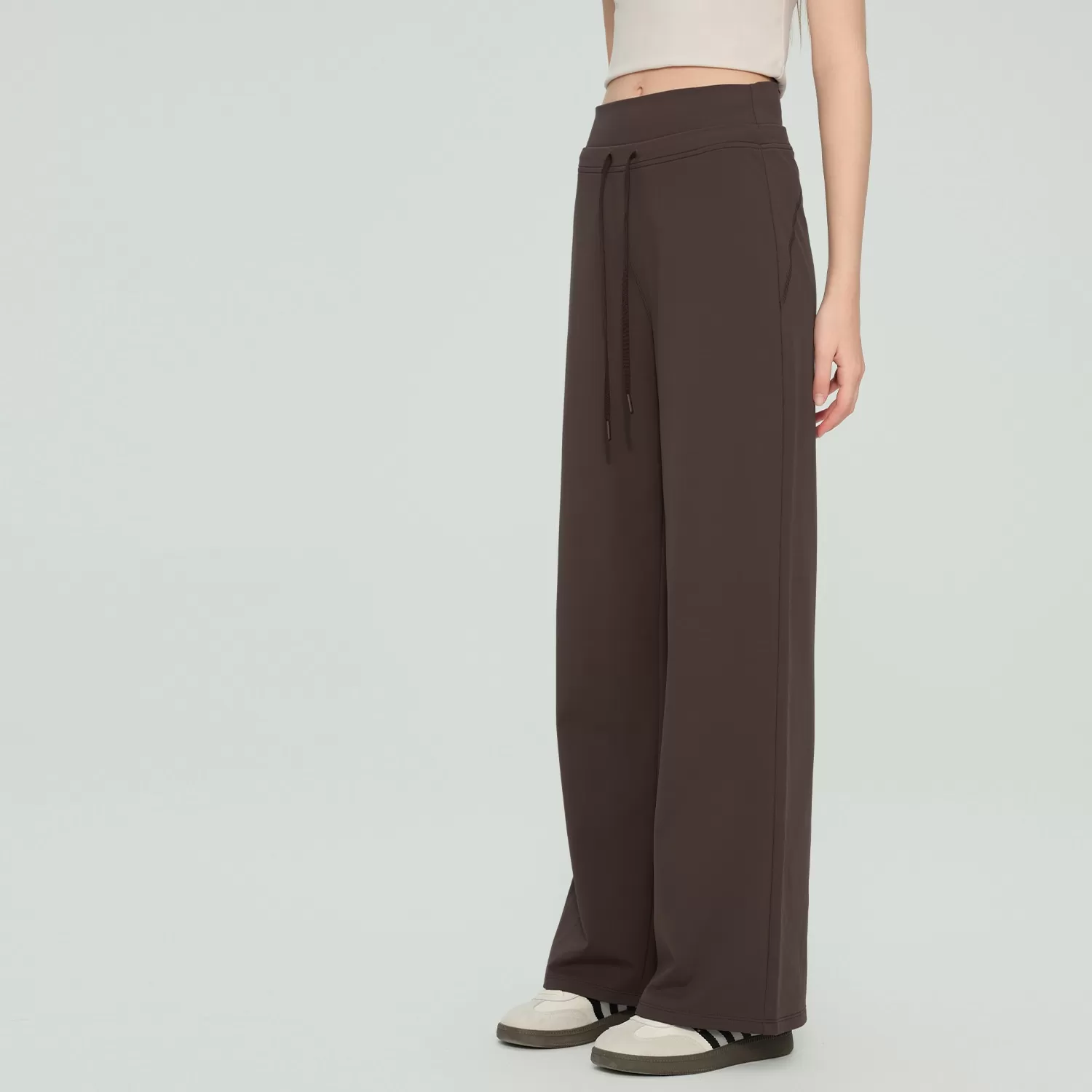 Pantalones de yoga de alta elasticidad, cintura alta, realzadores de cadera, sin marcas incómodas, tejido polar para ejercicio FGBCK53012