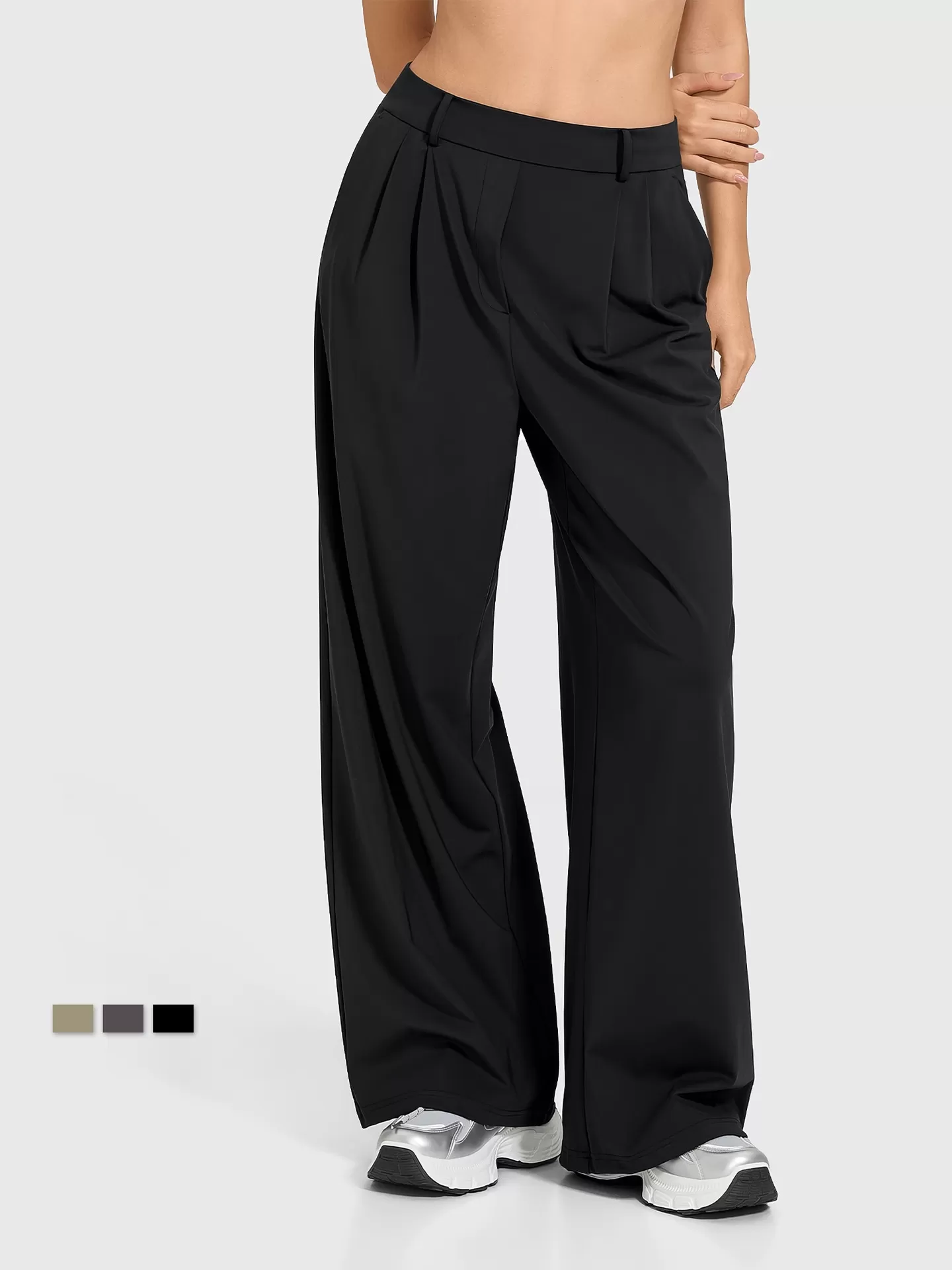 Pantalones de yoga de cintura alta, transpirables y de pierna recta para mujer. Pantalones deportivos holgados e informales de alta calidad FGBK8-015