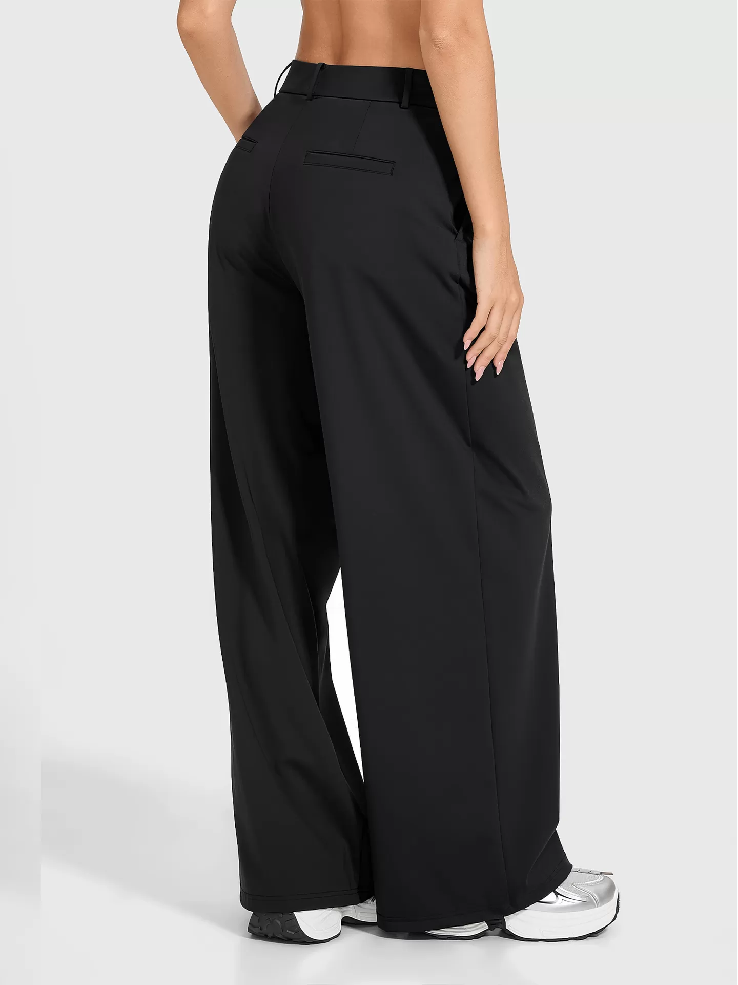 Pantalones de yoga de cintura alta, transpirables y de pierna recta para mujer. Pantalones deportivos holgados e informales de alta calidad FGBK8-015