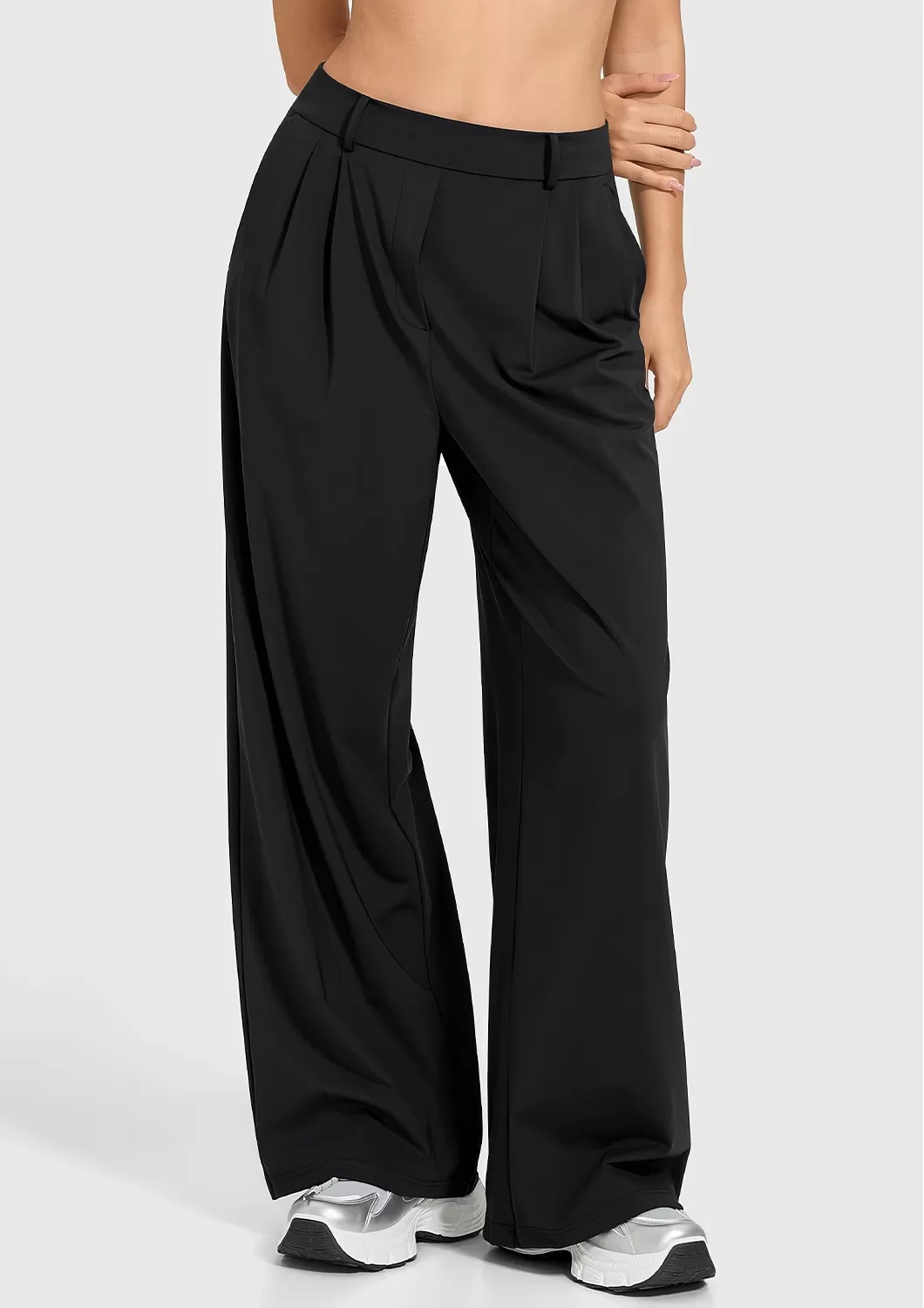 Pantalones de yoga de cintura alta, transpirables y de pierna recta para mujer. Pantalones deportivos holgados e informales de alta calidad FGBK8-015