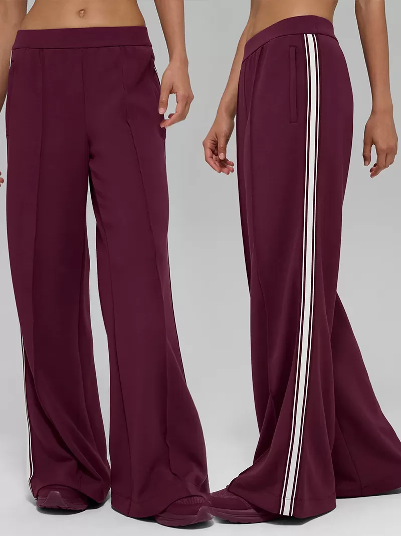 Pantalones holgados, casuales, con cintura elástica, corte recto y cordón ajustable (FGBK6608)