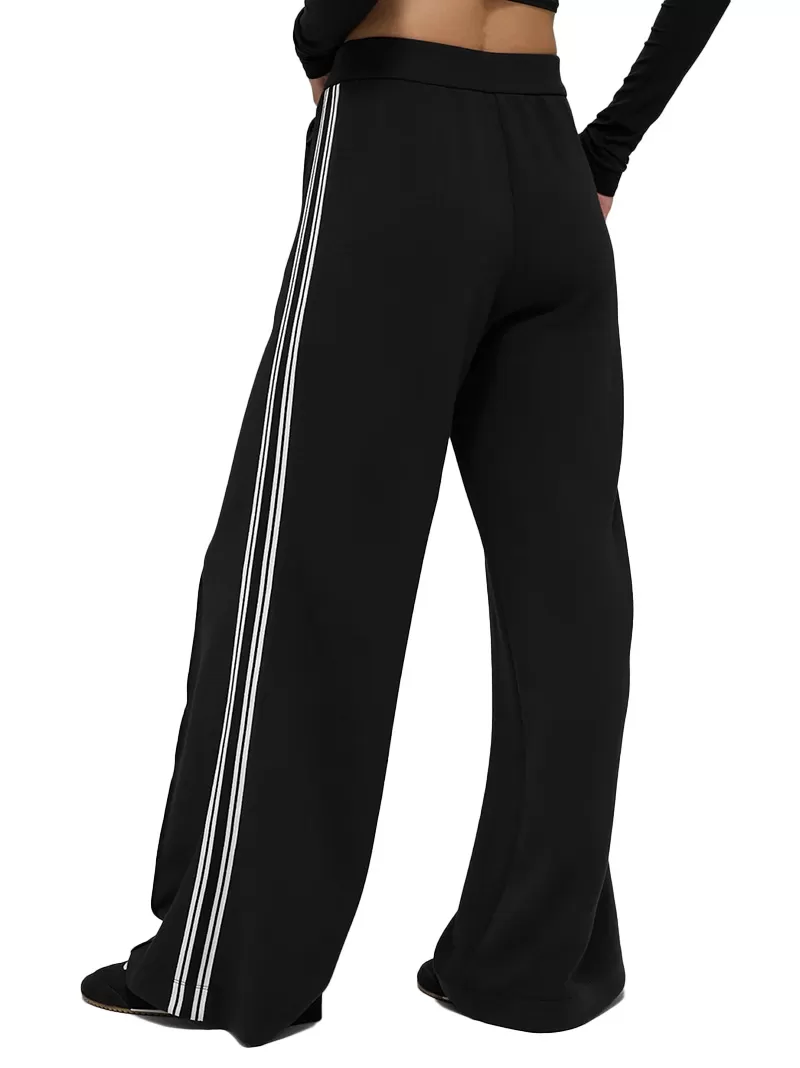 Pantalones holgados, casuales, con cintura elástica, corte recto y cordón ajustable (FGBK6608)