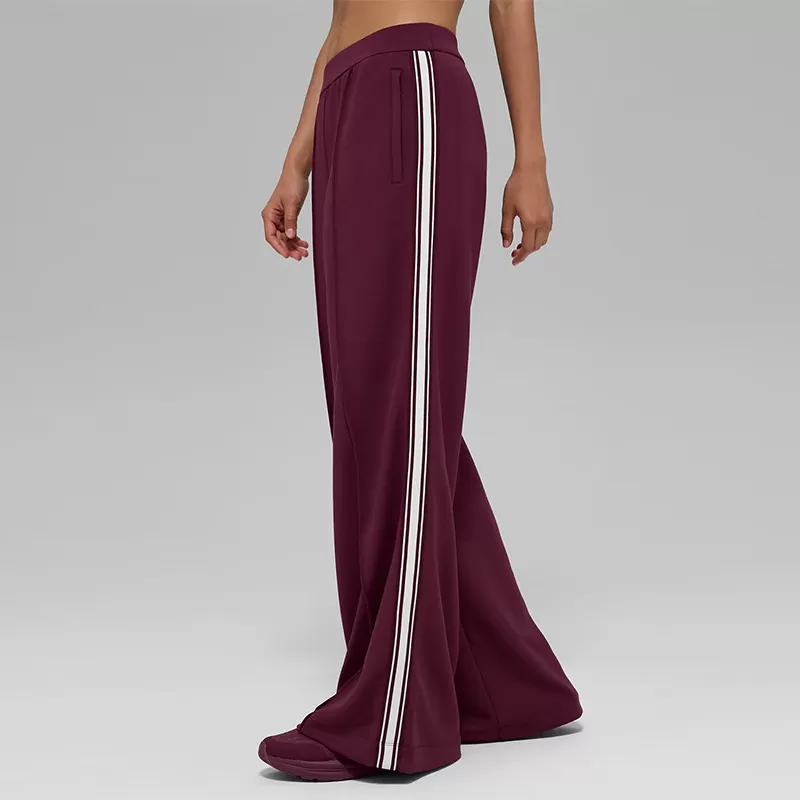 Pantalones holgados, casuales, con cintura elástica, corte recto y cordón ajustable (FGBK6608)