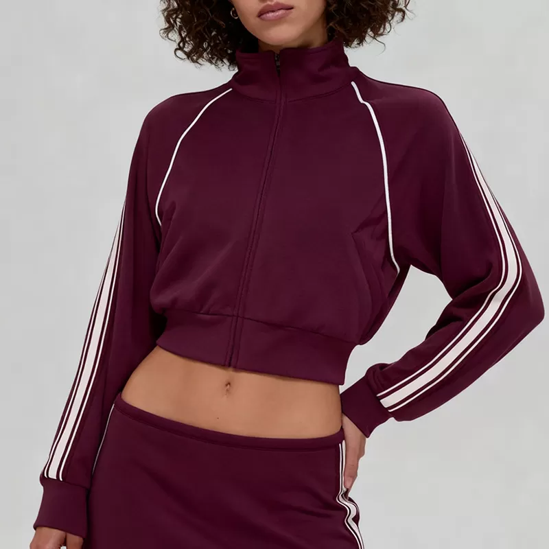 Conjunto deportivo informal de chaqueta, pantalón y falda para mujer con cintura elástica FGBT6607+K6609