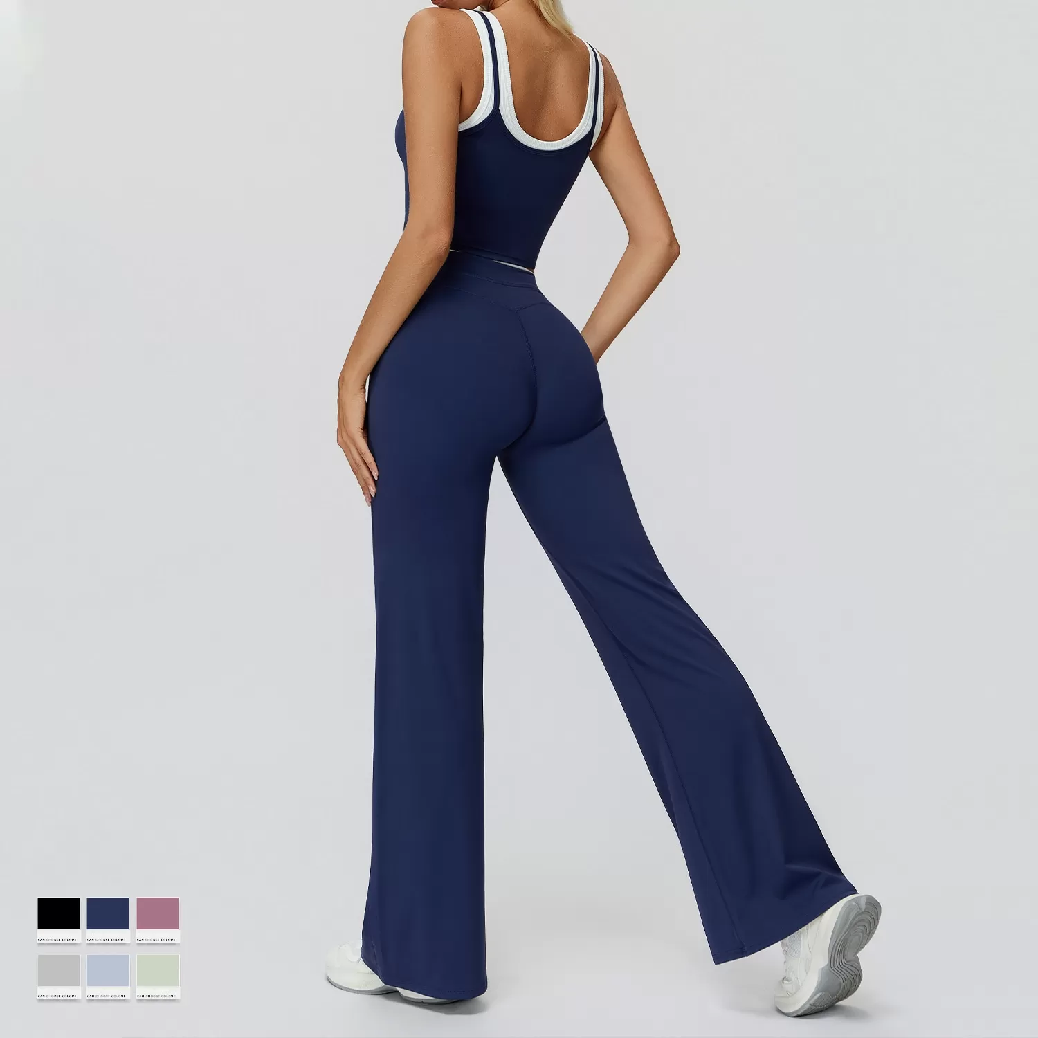 Conjunto deportivo de gimnasio para mujer: pantalón de yoga de compresión suave y sujetador ligero elástico FGBTZ3129