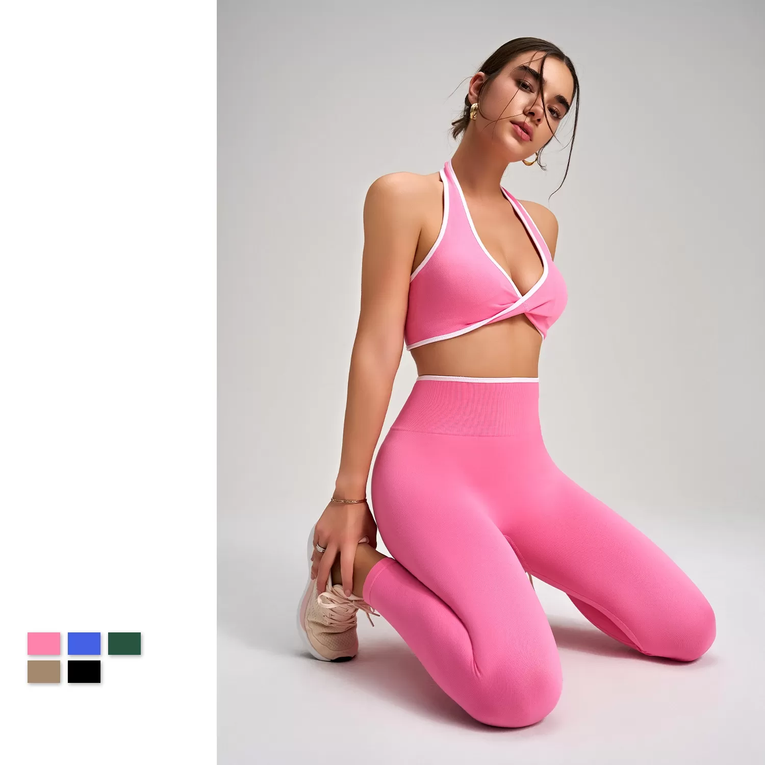 Conjunto de yoga sin costuras para mujer, ideal para fitness y deportes FGBWX2493+CK5493