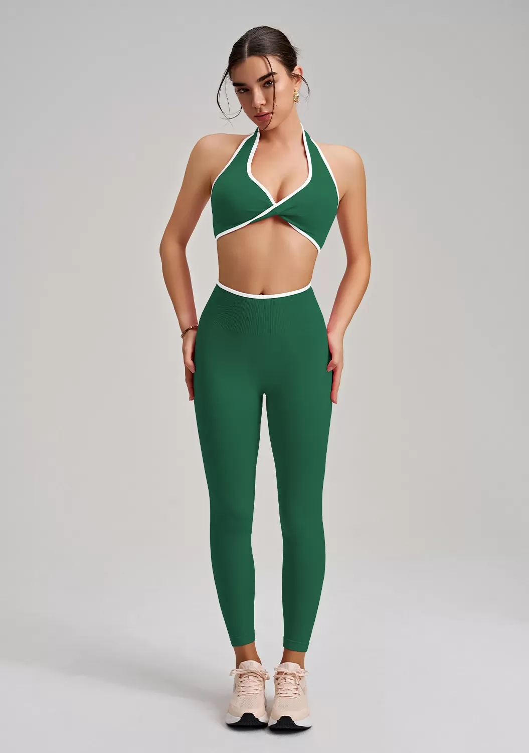 Conjunto de yoga sin costuras para mujer, ideal para fitness y deportes FGBWX2493+CK5493