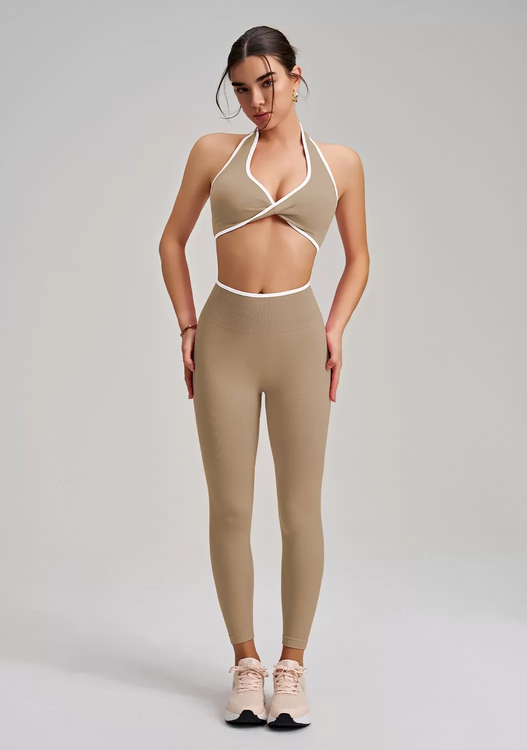 Conjunto de yoga sin costuras para mujer, ideal para fitness y deportes FGBWX2493+CK5493
