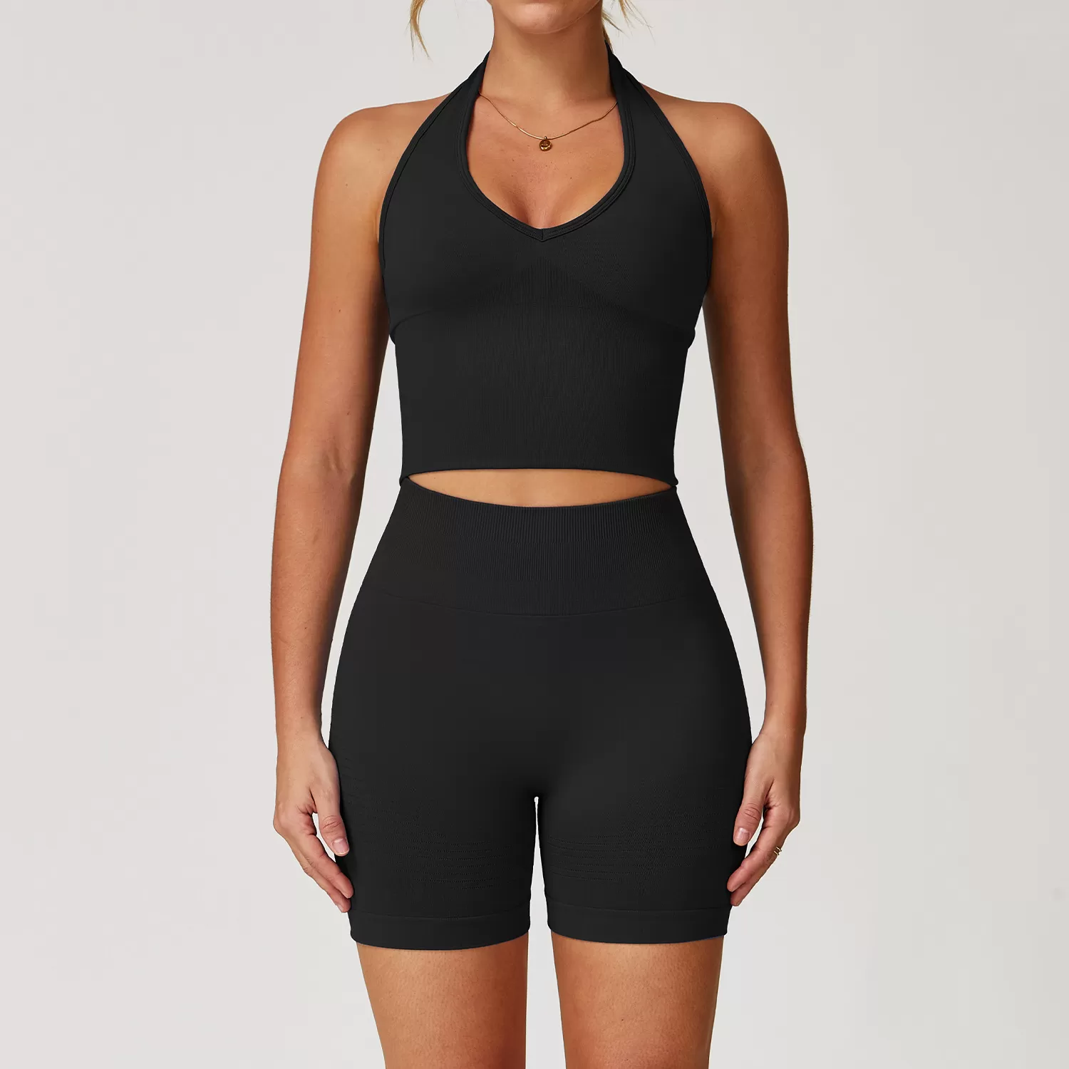 Ropa deportiva de mujer de alta elasticidad, sin costuras, realce de glúteos, cintura alta, para yoga, fitness y actividades físicas. FGBTZ7725