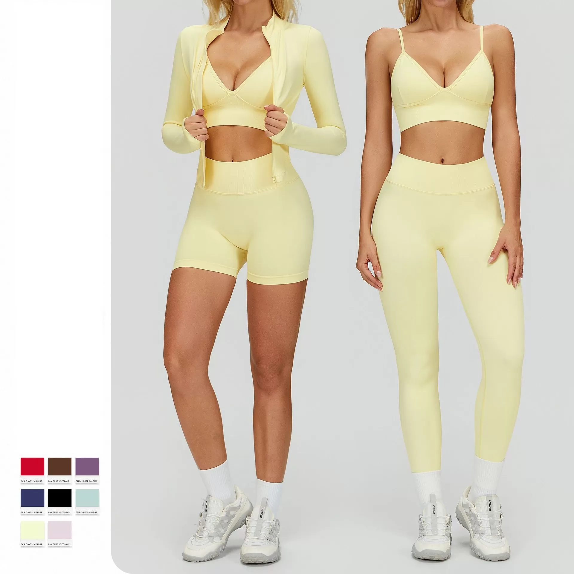 Conjunto de yoga sin costuras para mujer, sujetador deportivo push-up sexy, ideal para yoga, gimnasio y fitness. Conjunto de entrenamiento FGBTZ7790