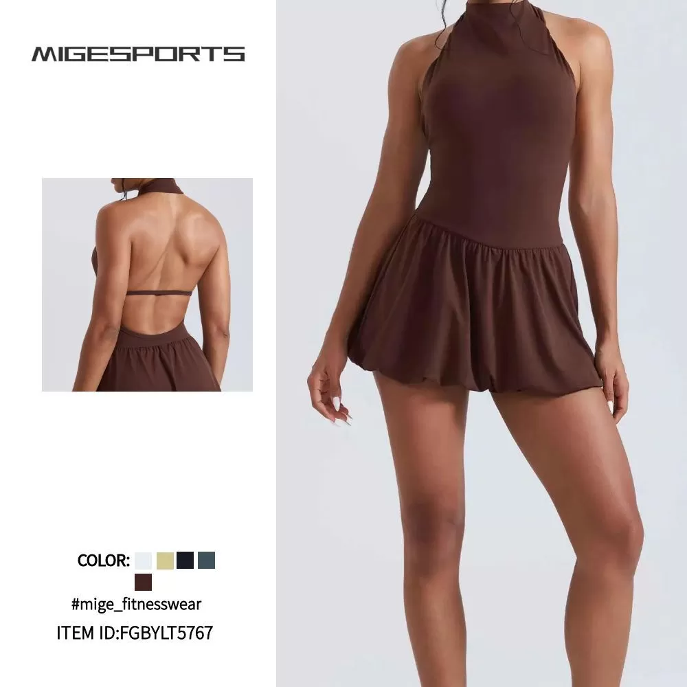 Falda deportiva de cintura alta para mujer, estilo skirt, con shorts, ideal para deportes al aire libre y yoga (FGBYLT5767)
